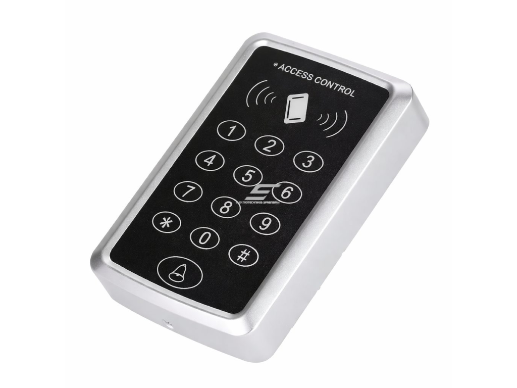 Praėjimo kontrolės sistema | su RFID kortele ir PIN kodu | 180 kg magnetinė durų spyna | 12V | 1000 vartotojų | pilnas komplektas