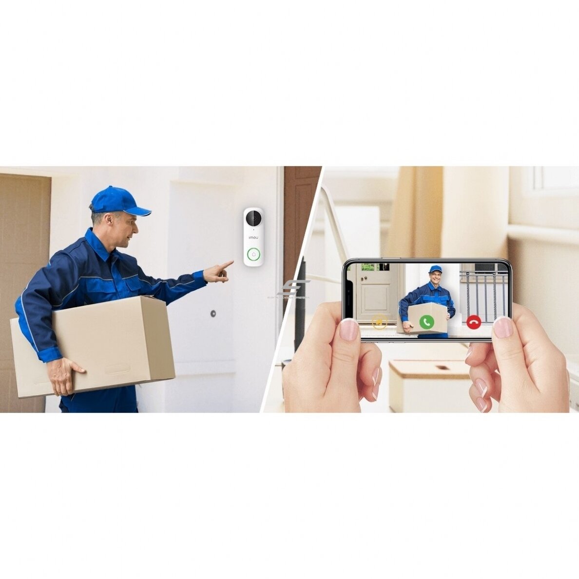 Nutikas | Juhtmevaba uksekell kaameraga 5MP | IP65 | Wi-Fi | DB61i-W-D4P IMOU 5