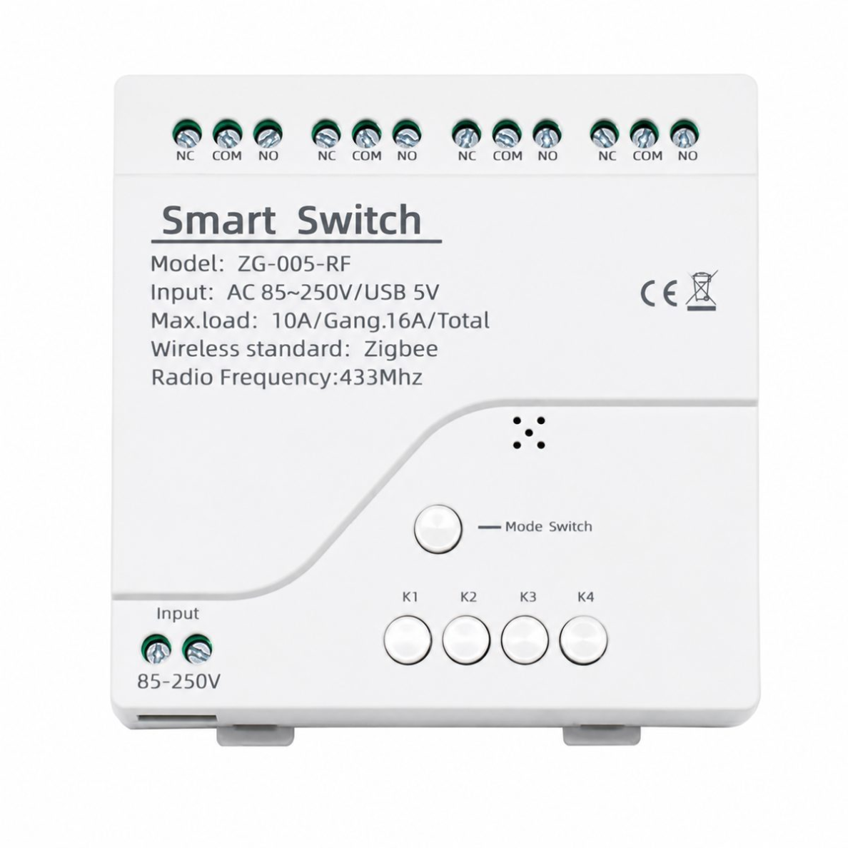 Nutikas WiFi releemoodul | 4 kanalit | 230V | Tuya Smart Life | RF puldi juhtimine | 10A | 2200W | Elektriseadmete automaatseks juhtimiseks Nutikas WiFi releemoodul | 4 kanalit | 230V | Tuya Smart Life | RF puldi juhtimine | 10A | 2200W | Elektriseadmete automaatseks juhtimiseks