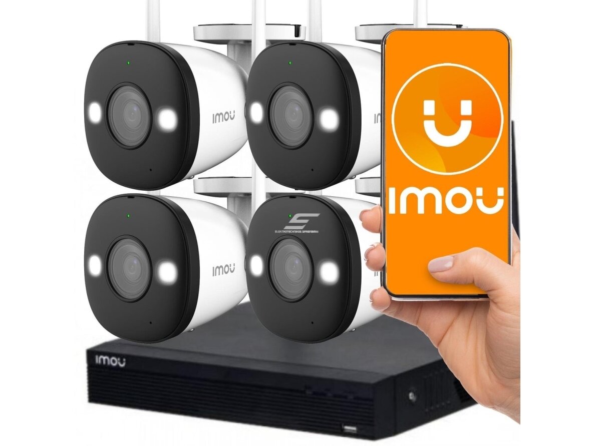 Išmanus | vaizdo stebėjimo IP kamerų komplektas | 4 Bullet kameros 2MP | 1TB NVR Pro įrašymo įrenginys | 4 kanalų | IP67 | Wi-Fi | KIT/NVR1104HS-W-S2/4-F22FE IMOU 1 Išmanus | vaizdo stebėjimo IP kamerų komplektas | 4 Bullet kameros 2MP | 1TB NVR Pro įrašymo įrenginys | 4 kanalų | IP67 | Wi-Fi | KIT/NVR1104HS-W-S2/4-F22FE IMOU 1