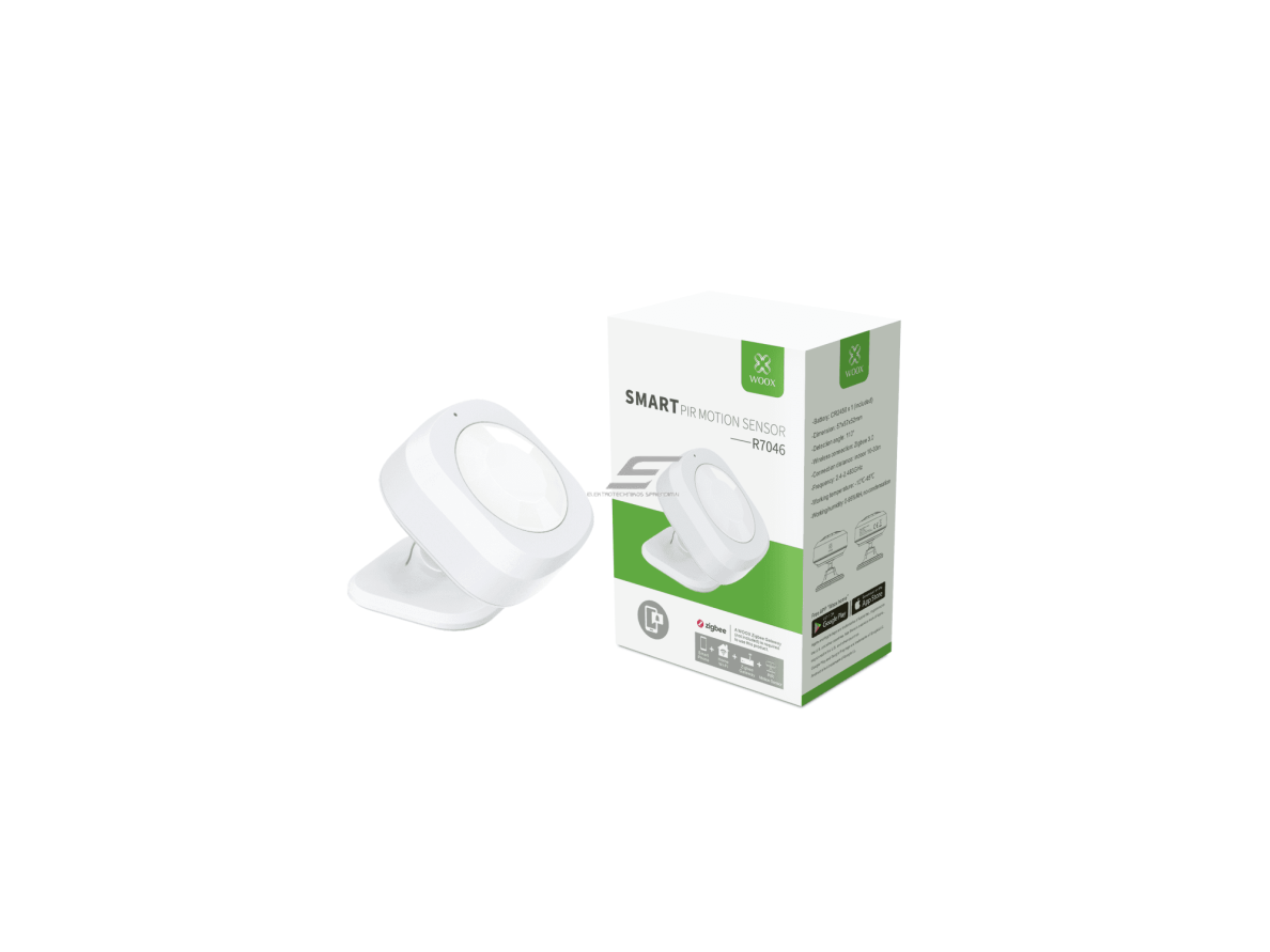 Išmanus | belaidis PIR judesio jutiklis | daviklis | 110° | baltas | ZigBee | TUYA  | Smart Life | WOOX | R7046 4