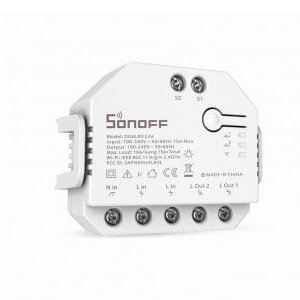 Smart remote switch | 2 channels | 15A | 3300W | 100-240V | Wi-Fi | SONOFF | DualR3 Lite | 6920075776966 Smart remote switch | 2 channels | 15A | 3300W | 100-240V | Wi-Fi | SONOFF | DualR3 Lite | 6920075776966