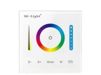 LED apšvietimo valdymo pultelis RGB+CCT, belaidis, montuojamas į sieną, PL-FUT-P3 Mi Light 6970602180209 LED apšvietimo valdymo pultelis RGB+CCT, belaidis, montuojamas į sieną, PL-FUT-P3 Mi Light 6970602180209