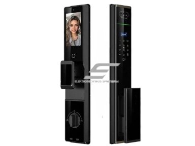 Išmani durų spyna su veido ir delno atpažinimu | pirštų antspaudų | IC kortelių skaitytuvu | 420x79x32mm | juoda | TUYA | Wi-Fi | IP66 Išmani durų spyna su veido ir delno atpažinimu | pirštų antspaudų | IC kortelių skaitytuvu | 420x79x32mm | juoda | TUYA | Wi-Fi | IP66