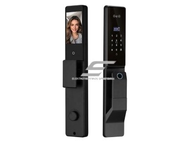 Išmani durų spyna su veido ir delno atpažinimu | pirštų antspaudų | IC kortelių skaitytuvu | 425x75x30mm | juoda | TUYA | Wi-Fi | IP66 Išmani durų spyna su veido ir delno atpažinimu | pirštų antspaudų | IC kortelių skaitytuvu | 425x75x30mm | juoda | TUYA | Wi-Fi | IP66
