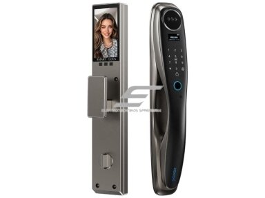 Išmani durų spyna su veido ir delno atpažinimu | pirštų antspaudų | IC kortelių skaitytuvu | 420x74x31mm | pilka | TUYA | Wi-Fi Išmani durų spyna su veido ir delno atpažinimu | pirštų antspaudų | IC kortelių skaitytuvu | 420x74x31mm | pilka | TUYA | Wi-Fi