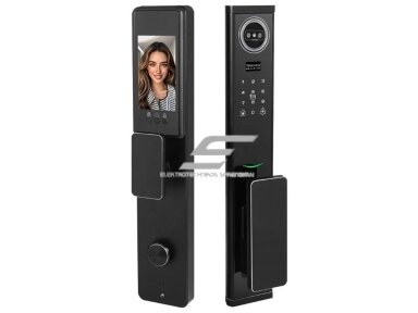 Išmani durų spyna su veido ir delno atpažinimu | pirštų antspaudų | IC kortelių skaitytuvu | 410x77x37mm | juoda | TUYA | Wi-Fi Išmani durų spyna su veido ir delno atpažinimu | pirštų antspaudų | IC kortelių skaitytuvu | 410x77x37mm | juoda | TUYA | Wi-Fi