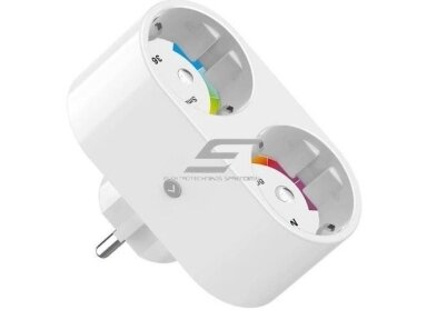 Išmani Wi-Fi rozetė | kištukinis lizdas | 2xSchuko | 3680W | 16A | 100-240VAC | su elektros energijos apskaita | TUYA | GOSUND | SP211 | 6972391280061 Išmani Wi-Fi rozetė | kištukinis lizdas | 2xSchuko | 3680W | 16A | 100-240VAC | su elektros energijos apskaita | TUYA | GOSUND | SP211 | 6972391280061