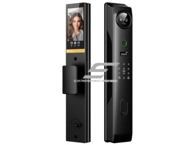 Išmani durų spyna su veido atpažinimu | pirštų antspaudų | IC kortelių skaitytuvu | 418x74x29mm | juoda | TUYA | Wi-Fi Išmani durų spyna su veido atpažinimu | pirštų antspaudų | IC kortelių skaitytuvu | 418x74x29mm | juoda | TUYA | Wi-Fi