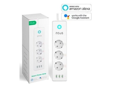 Išmanus Wi-Fi ilgiklis | kištukinis lizdas | 3xSchuko | 3xUSB | 3450W | 15A | IP20 | su 1,5m kabeliu | baltas | Tuya | NOUS-A5 Išmanus Wi-Fi ilgiklis | kištukinis lizdas | 3xSchuko | 3xUSB | 3450W | 15A | IP20 | su 1,5m kabeliu | baltas | Tuya | NOUS-A5
