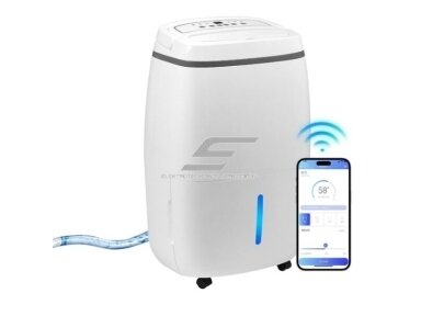 Išmanus buitinis oro sausintuvas | drėgmės surinkėjas | 240W | 230V | 20l/24h | 140m³/h | 595x385x290mm | baltas | Wi-Fi