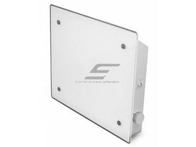Išmanus pastatomas / pakabinamas stiklinis elektrinis radiatorius su termostatu | 250W | 230V | 330x400x97mm | Bluetooth | IP24 | baltas | ADAX ECO 02 KBT White Glass