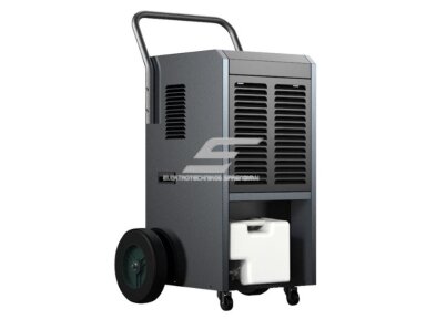 Išmanus pramoninis kompresorinis oro sausintuvas | drėgmės surinkėjas su integruotu siurbliu | 650W | 230V | 58l/24h | 500m³/h | 810x530x420mm | metalinis | juodas | Wi-Fi
