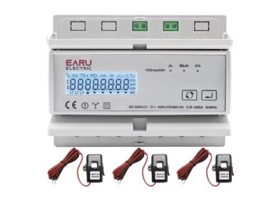 Modulinis | išmanus | skaitmeninis | elektros energijos skaitiklis su 3 srovės transformatoriais CT 80A | 3F | 230/380V | DIN | saulės baterijoms | Tuya Wi-Fi Modulinis | išmanus | skaitmeninis | elektros energijos skaitiklis su 3 srovės transformatoriais CT 80A | 3F | 230/380V | DIN | saulės baterijoms | Tuya Wi-Fi