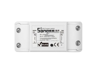 Išmanus nuotolinis jungiklis | 1 kanalo | 10A | 2200W | 100-240V | Wi-Fi | SONOFF | RFR2 | 6920075775709 Išmanus nuotolinis jungiklis | 1 kanalo | 10A | 2200W | 100-240V | Wi-Fi | SONOFF | RFR2 | 6920075775709