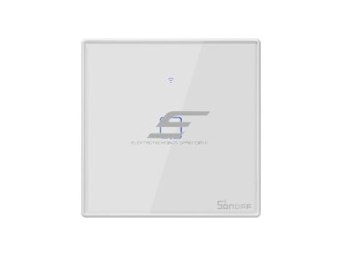 Išmanus | nuotolinis liečiamas sieninis jungiklis | 1 kanalo | 480W | 230VAC | baltas | Wi-Fi | SONOFF | T2EU1C-TX | 6920075725711