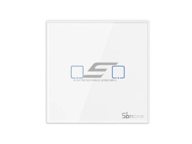 Išmanus | belaidis | nuotolinis liečiamas sieninis jungiklis | 2 kanalų | baltas | Wi-Fi | SONOFF | T2EU2C-RF | 6920075776263 Išmanus | belaidis | nuotolinis liečiamas sieninis jungiklis | 2 kanalų | baltas | Wi-Fi | SONOFF | T2EU2C-RF | 6920075776263