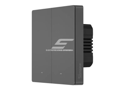Išmanus | nuotolinis sieninis jungiklis | 2 klavišų | 10A | 2200W | 100-240VAC | juodas | Wi-Fi | SONOFF | M5-2C-86 | 6920075777109 Išmanus | nuotolinis sieninis jungiklis | 2 klavišų | 10A | 2200W | 100-240VAC | juodas | Wi-Fi | SONOFF | M5-2C-86 | 6920075777109