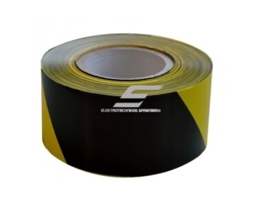 Įspėjamoji juosta | 75mmx250m | juoda/geltona | 4779039131349