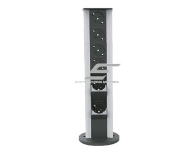 Modulinis kištukinių lizdų | jungčių blokas | kolona | montuojamas ant paviršiaus | 12 mod. | 420x100mm | pilkas | ESP04-12-01 Modulinis kištukinių lizdų | jungčių blokas | kolona | montuojamas ant paviršiaus | 12 mod. | 420x100mm | pilkas | ESP04-12-01
