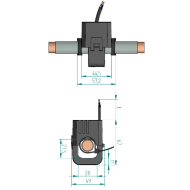 Atvienojams strāvas transformators 400/5A | 1VA | 1 klase | IP20 | ELEQ TQ40-C Atvienojams strāvas transformators 400/5A | 1VA | 1 klase | IP20 | ELEQ TQ40-C