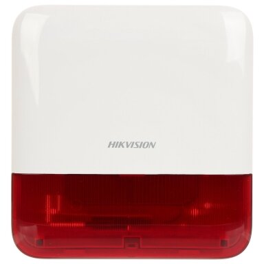 Viedā | bezvadu | ārējā sirēna | IP65 | sarkans | Hikvision DS-PS1-E-WE AX PRO Viedā | bezvadu | ārējā sirēna | IP65 | sarkans | Hikvision DS-PS1-E-WE AX PRO