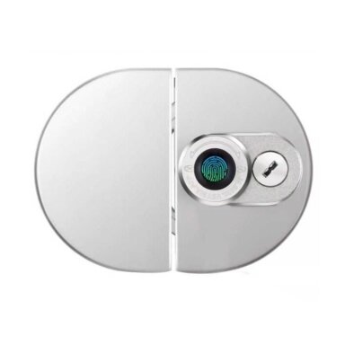 Smart door lock for double glass doors with fingerprint | Bluetooth | key unlocking | 98.8x67.4mm | silver Smart door lock for double glass doors with fingerprint | Bluetooth | key unlocking | 98.8x67.4mm | silver