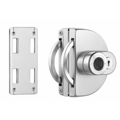 Smart door lock for single glass doors with fingerprint | Bluetooth | key unlocking | 98.8x67.4mm | silver Smart door lock for single glass doors with fingerprint | Bluetooth | key unlocking | 98.8x67.4mm | silver