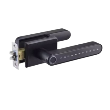 Smart door lock with card reader | fingerprint | PIN code | TUYA app unlocking | for glass doors | 151x63mm | black Smart door lock with card reader | fingerprint | PIN code | TUYA app unlocking | for glass doors | 151x63mm | black