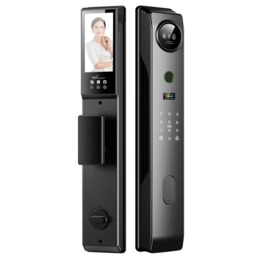 Smart door lock with facial recognition | fingerprint | IC card reader | 418x74x29mm | grey | TUYA | Wi-Fi Smart door lock with facial recognition | fingerprint | IC card reader | 418x74x29mm | grey | TUYA | Wi-Fi