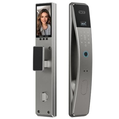 Smart door lock with facial recognition | fingerprint | IC card reader | 420x74x31mm | grey | TUYA | Wi-Fi Smart door lock with facial recognition | fingerprint | IC card reader | 420x74x31mm | grey | TUYA | Wi-Fi