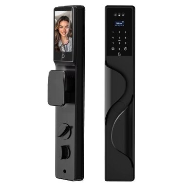 Smart door lock with face and palm recognition | fingerprint | IC card reader | black | TUYA | Wi-Fi | IP66 Smart door lock with face and palm recognition | fingerprint | IC card reader | black | TUYA | Wi-Fi | IP66