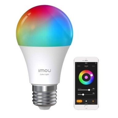 Viedā LED spuldze E27 | 9W | 806lm | RGB | 2700K-6500K | Wi-Fi | Bluetooth | CL1B-5-E27 IMOU Viedā LED spuldze E27 | 9W | 806lm | RGB | 2700K-6500K | Wi-Fi | Bluetooth | CL1B-5-E27 IMOU