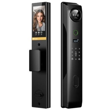 Smart door lock with facial recognition | fingerprint | IC card reader | 418x74x29mm | black | TUYA | Wi-Fi Smart door lock with facial recognition | fingerprint | IC card reader | 418x74x29mm | black | TUYA | Wi-Fi