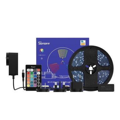 Hermetyczna | inteligentna taśma LED | 12VDC | 24W | 300lm/m | 30LED/m | RGB | z kablem 1,5m | IP65 | 5m | Wi-Fi | SONOFF | L2-5M Hermetyczna | inteligentna taśma LED | 12VDC | 24W | 300lm/m | 30LED/m | RGB | z kablem 1,5m | IP65 | 5m | Wi-Fi | SONOFF | L2-5M
