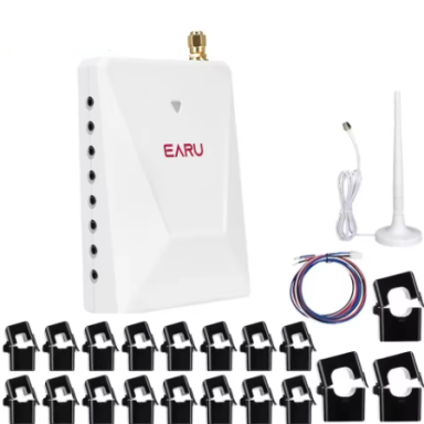 Viedais 3 fāžu elektroenerģijas analizators | 19 kanāli | WiFi + mobilā vadība | 300A (CT) | divvirzienu kWh Viedais 3 fāžu elektroenerģijas analizators | 19 kanāli | WiFi + mobilā vadība | 300A (CT) | divvirzienu kWh