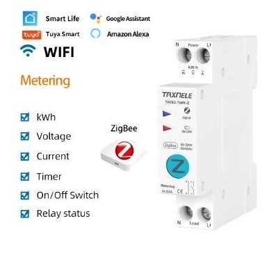 Smart circuit breaker | with energy meter | remotely controlled via Wi-Fi | 1P | 63A | 230V | TUYA | ZigBee Smart Smart circuit breaker | with energy meter | remotely controlled via Wi-Fi | 1P | 63A | 230V | TUYA | ZigBee Smart