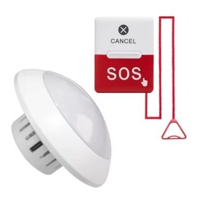 Viedā | Bezvadu | SOS ārkārtas izsaukuma sistēma | personām ar invaliditāti | Poga un signāla uztvērējs | 433.92MHz Viedā | Bezvadu | SOS ārkārtas izsaukuma sistēma | personām ar invaliditāti | Poga un signāla uztvērējs | 433.92MHz