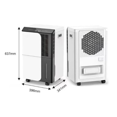Осушитель воздуха | Очиститель воздуха | Сборщик влаги | 750W | 230V | 50л/24ч | 290м³/ч | 637x396x341мм | Белый/Чёрный Осушитель воздуха | Очиститель воздуха | Сборщик влаги | 750W | 230V | 50л/24ч | 290м³/ч | 637x396x341мм | Белый/Чёрный