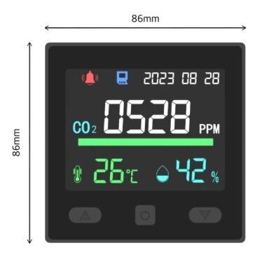 Gudrs CO2 un gaisa kvalitātes mērītājs | sensors | 12VDC | 0-5000PPM | RS485 | IoT | Tuya Gudrs CO2 un gaisa kvalitātes mērītājs | sensors | 12VDC | 0-5000PPM | RS485 | IoT | Tuya