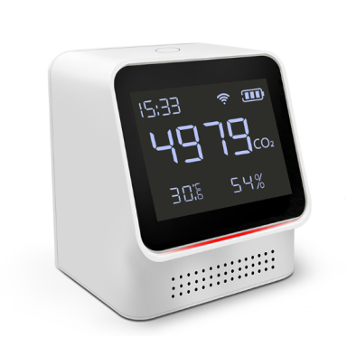 Viedais CO₂ mērītājs | ar Wi-Fi, temperatūras un mitruma mērīšanu | Tuya Smart | uzlādējams akumulators + USB Type-C Viedais CO₂ mērītājs | ar Wi-Fi, temperatūras un mitruma mērīšanu | Tuya Smart | uzlādējams akumulators + USB Type-C