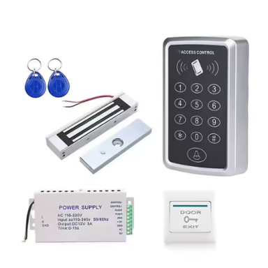 Piekļuves kontroles sistēma | ar RFID karti un PIN kodu | 180 kg magnētiskā durvju slēdzene | 12V | 1000 lietotāji | pilns komplekts Piekļuves kontroles sistēma | ar RFID karti un PIN kodu | 180 kg magnētiskā durvju slēdzene | 12V | 1000 lietotāji | pilns komplekts