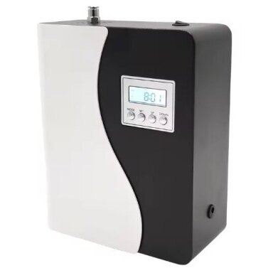 Bezūdens aromātu difuzors | 8 W | 200 ml | 50–300 m³ | 12 V DC | Bluetooth | HVAC pieslēgums | 225×180×85 mm | balts / melns | ESGT-300F Bezūdens aromātu difuzors | 8 W | 200 ml | 50–300 m³ | 12 V DC | Bluetooth | HVAC pieslēgums | 225×180×85 mm | balts / melns | ESGT-300F