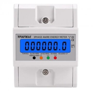 Modular three-phase energy meter | 100 A | 3×230/400 V AC | DIN | ESTXM302 Modular three-phase energy meter | 100 A | 3×230/400 V AC | DIN | ESTXM302