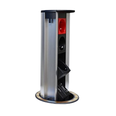Pop-up socket box | for furniture installation | 8 modules | 330x100mm | bronze Pop-up socket box | for furniture installation | 8 modules | 330x100mm | bronze