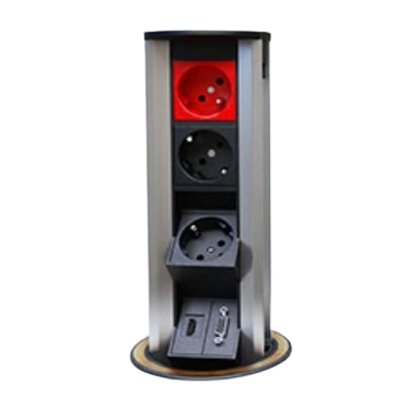 Pop-up socket box | for furniture installation | 8 modules | 330x100mm | bronze Pop-up socket box | for furniture installation | 8 modules | 330x100mm | bronze