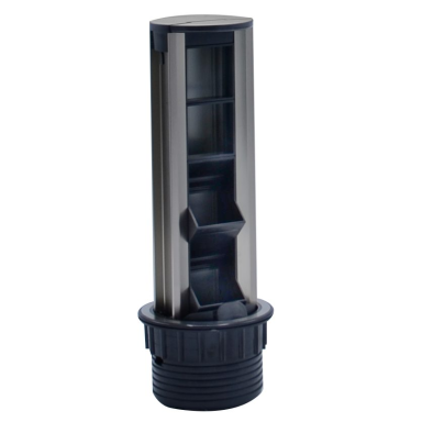 Pop-up socket box | for furniture installation | 8 modules | 330x100mm | grey Pop-up socket box | for furniture installation | 8 modules | 330x100mm | grey