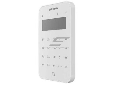 Išmani | belaidė klaviatūra su RFID kortelių skaitytuvu | apsaugos sistemų valdymui | balta | Hikvision DS-PK1-LT-WE AX PRO 1