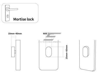 Išmani spyna | priedas esamam mechaniniam durų užraktui | su IC kortelių skaitytuvo | PIN kodo | programėlės atrakinimu | 136x63x48mm | juoda 4 Išmani spyna | priedas esamam mechaniniam durų užraktui | su IC kortelių skaitytuvo | PIN kodo | programėlės atrakinimu | 136x63x48mm | juoda 4