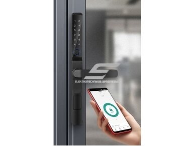 Išmani durų spyna su kortelių skaitytuvo | piršto antspaudo | PIN kodo | TUYA Wi-Fi programėlės | rakto atrakinimu | 315x127mm | juoda | IP66 3 Išmani durų spyna su kortelių skaitytuvo | piršto antspaudo | PIN kodo | TUYA Wi-Fi programėlės | rakto atrakinimu | 315x127mm | juoda | IP66 3